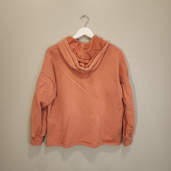 Madewell Hooded Sweatshirt Terra Cotta Mauve Pull Over Warm Cozy Fall - Size M - Picture 2 of 8